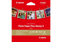 Canon Photo Paper Plus Glossy II, foto papír, lesklý, bílý, 13x13cm, 5x5", 265 g/m2, 20 ks, 2311B060, inkoustový