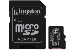 Paměťová karta micro SDHC KINGSTON 64GB Canvas Select Plus A1 CL10 100MB/s + adapter