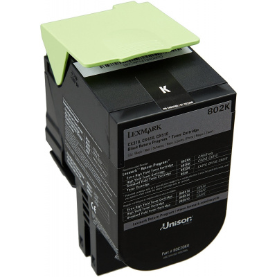 Lexmark 80C20K0 černý (black) originální toner , black, 1000str., return, Lexmark CX310dn, CX310n, CX410de, CX410