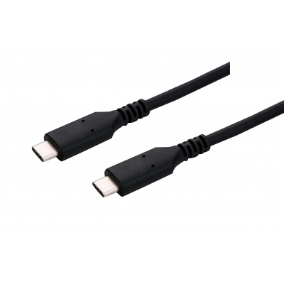 Kabel C-TECH CB-USB4-1B USB 4.0, Type-C (CM/CM), PD 100W, 40Gbps, 1m, černý