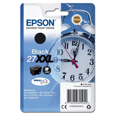 Epson 27XXL C13T27914012 černá (black) originální cartridge