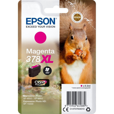 Epson 378XL T37934010 purpurová (magenta) originální cartridge