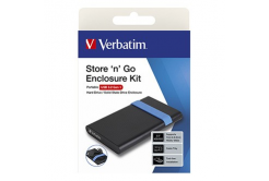 Sada krytů pro interní HDD/SSD, Verbatim, 2.5", Store,N,Go, USB 3.0 (3.2 Gen 1), 53106, černá