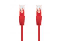 Kabel C-TECH CB-PP5-5R patchcord Cat5e, UTP, červený, 5m