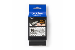 Brother TZe-SE4 Pro Tape, 18mm x 8m, bílý tisk/černý podklad, originální páska