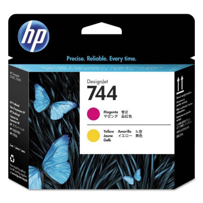 HP F9J87A, No.744, magenta/yellow, HP DesignJet Z5600, DesignJet HD Pro MFP originální tisková hlava 