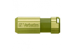 Verbatim USB flash disk, USB 2.0, 32GB, Store,N,Go PinStripe, zelený, 49958, pro archivaci dat