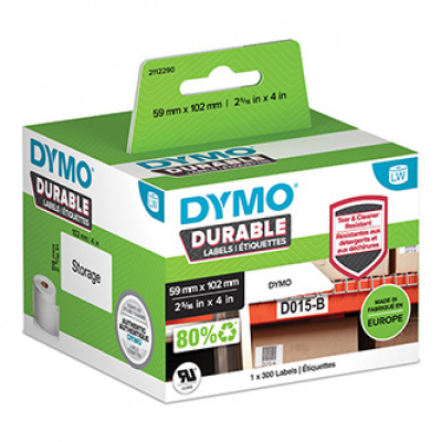 Dymo polypropylenové štítky 102mm x 59mm, bílé, pro přepravu, 300 ks, 2112290