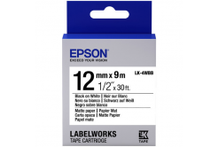 Epson LabelWorks LK-4WBB C53S654023 12mm x 9m, černý tisk / bílý podklad, matná, originální páska