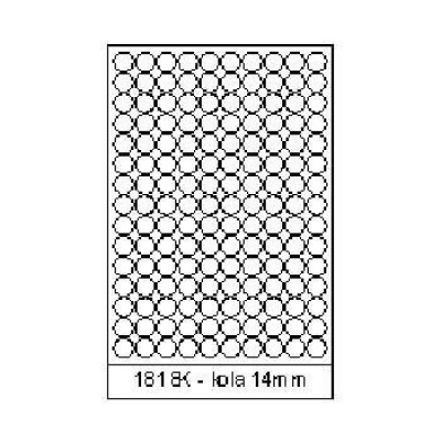 Samolepicí etikety 18 x 18 mm, 150 etiket, A4, 100 listů
