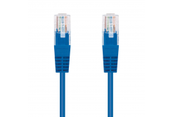 Kabel C-TECH CB-PP5-5B patchcord Cat5e, UTP, modrý, 5m