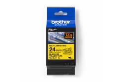 Brother TZ-SL651 / TZe-SL651 Pro Tape, 24mm x 8m, černý tisk / žlutý podklad, originální páska