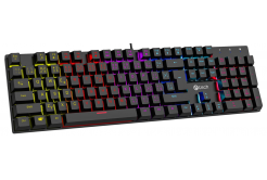 Mechanická herní klávesnice C-TECH Morpheus (GKB-11), casual gaming, CZ/SK, červené spínače, RGB podsvícení, USB