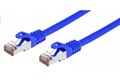 Kabel C-TECH CB-PP6F-05B patchcord Cat6, FTP, modrý, 0,5m