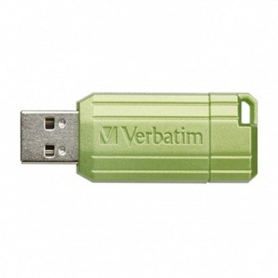 Verbatim USB flash disk, USB 2.0, 128GB, Store,N,Go PinStripe, zelený, 49462, pro archivaci dat