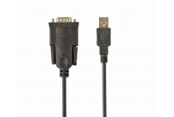 Kabel Cablexpert adapter USB-serial 1,5m 9 pin (com), černý