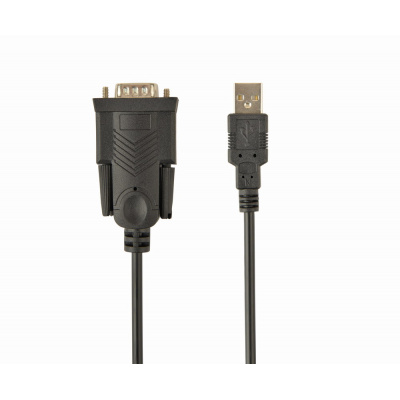 Kabel Cablexpert adapter USB-serial 1,5m 9 pin (com), černý