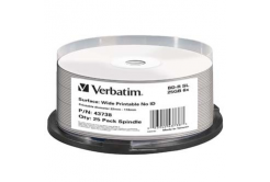 Verbatim BD-R, Single Layer Wide Printable No ID Surface Hard Coat, 25GB, cake box, 43738, 6x, 25-pack, pro archivaci dat