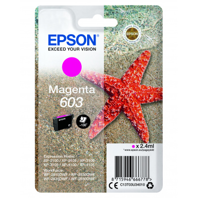 Epson 603 C13T03U34010 purpurová (magenta) originální cartridge