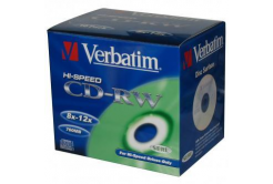 Verbatim CD-RW, 43148, SERL Scratch Resistant, 10-pack, 700MB, 12x, 80min., 12cm, bez možnosti potisku, jewel box, pro archivaci d