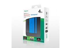 Apacer externí pevný disk, AC633, 2.5", USB 3.0 (3.2 Gen 1), 4TB, AP4TBAC633U-1, modrý, otřesuvzdorný, odolnost proti prachu a vod