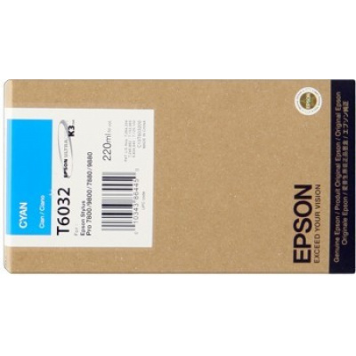 Epson T603200 azurová (cyan) originální cartridge