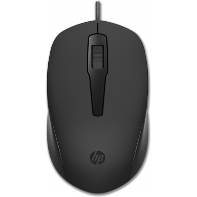 HP 150 Mouse/Kancelářská/Optická/1 600 DPI/Drátová USB/Černá