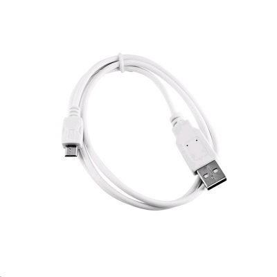 Kabel C-TECH CB-USB2M-10W USB 2.0 AM/Micro, 1m, bílý