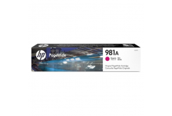 HP 981A J3M69A purpurová (magenta) originální cartridge