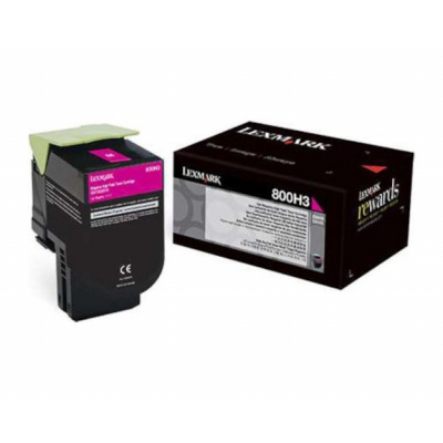 Lexmark 80C0H30 purpurový (magenta) originální toner