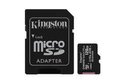 Kingston paměťová karta Canvas Select Plus, 128GB, micro SDXC, SDCS2/128GB, UHS-I U1 (Class 10), s adaptérem, A1