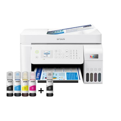 EPSON - poškozený obal - tiskárna ink EcoTank L5296, 4v1, A4, 1440x5760dpi, 33ppm, USB, Wi-Fi, LAN, bílá,