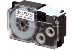 Casio XR-18X1, 18mm x 8m, černý tisk/průhledný podklad, originální páska