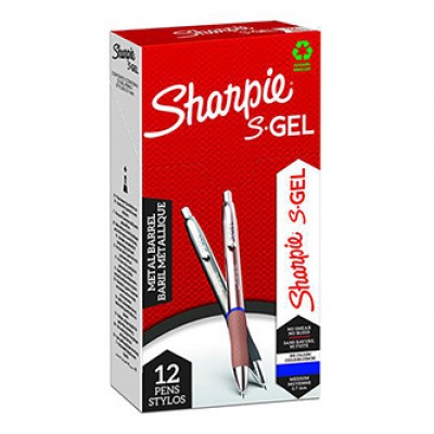 Sharpie 2162642, gelové pero S-Gel Metal, modré, 12ks, 0.7mm