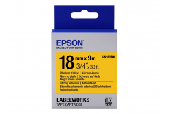 Epson LabelWorks LK-5YBW C53S655010 18mm x 9m, černý tisk / žlutý podklad, silně lepicí, originální páska