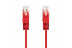 Kabel C-TECH CB-PP5-05R patchcord Cat5e, UTP, červený, 0,5m