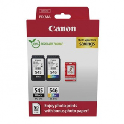 Canon originální ink PG-545/CL-546, 8287B008, black/color, 2x180str., 1x8, 1x9ml, 2-pack