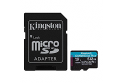 Kingston paměťová karta Canvas Go! Plus, 512GB, micro SDXC, SDCG3/512GB, UHS-I U3, s adaptérem, A2, V30