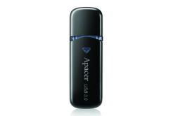 Apacer USB flash disk, USB 3.0, 32GB, AH355, černý, AP32GAH355B-1, USB A, s krytkou