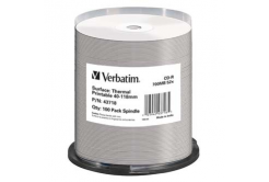 Verbatim CD-R, 43718, Thermal Printable - No ID Brand, 100-pack, 700MB, 52x, 80min., 12cm, spindle, pro archivaci dat