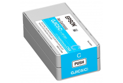 Epson GJIC5(Y) C13S020564 pro ColorWorks, azurová (cyan) originální cartridge 