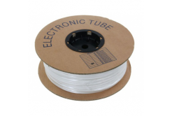 Označovací oválná PVC bužírka, průměr 2,0-2,8mm, průřez 0,75-1,0mm, bílá, 100m