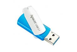 Apacer USB flash disk, USB 3.0, 64GB, AH357, modrý, AP64GAH357U-1, USB A, s otočnou krytkou