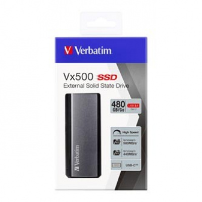 SSD Verbatim 2.5", USB 3.0 (3.2 Gen 1), 480GB, GB, Vx500, 47443