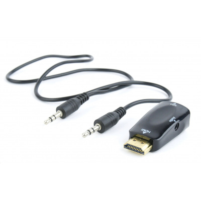 Adaptér C-TECH CB-AD-HDMI-VGA HDMI na VGA + Audio, M/F