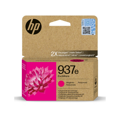 HP 937e 4S6W7NE EvoMore purpurová (magenta) originální cartridge