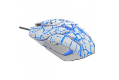 E-blue Myš Auroza Gaming, 4000DPI, optická, 6tl., drátová USB, bílá, herní