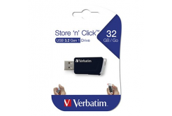 Verbatim USB flash disk, USB 3.0, 32GB, Store N Click, černý, 49307, USB A, s výsuvným konektorem