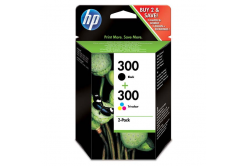 HP originální ink CN637EE, HP 300, black/color, blistr, 2 x 200str., 2x4ml, HP 2-pack, CC640EE a CC643EE, DeskJet D2560, F4280