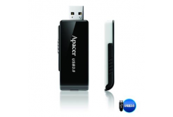 Apacer USB flash disk, USB 3.0, 32GB, AH350, černý, AP32GAH350B-1, USB A, s výsuvným konektorem